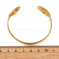 Браслеты-манжеты из нержавеющей стали 304 для женщин BJEW-C123-01B-G