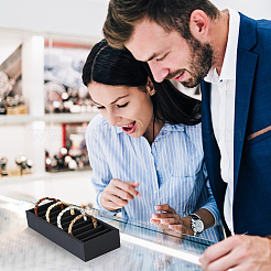 Лотки-органайзеры для браслетов из искусственной кожи с 10 слотом AJEW-WH0471-128A