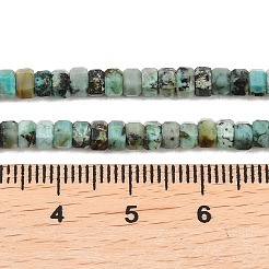 Бусы натуральная африканская бирюза (яшма)&nbsp;G-G345-C23-2x4mm