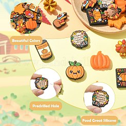 20шт 10 набора силиконовых бусин на тему Дня благодарения&nbsp;SIL-CJ0002-88