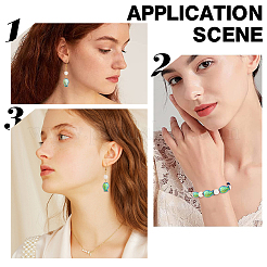 80шт 2 цвета гальванические стеклянные бусины EGLA-SC0001-54A