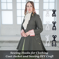 72 шт. 6 стиля полиэстеровый крючок и петелька для одежды FIND-DC0005-57