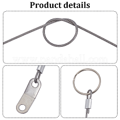 8 cavo in acciaio inossidabile 304 rivestito&nbsp;AJEW-GF0012-65A