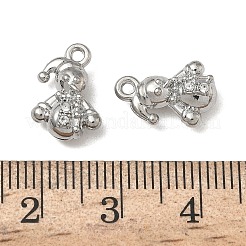 Рождественские подвески из сплава с кристаллами и стразами&nbsp;FIND-L026-01F-P