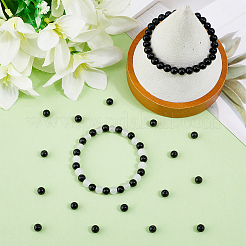 60 шт. бусины из натурального черного оникса&nbsp;G-SC0003-58