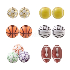 114шт 6 стиля акриловые бусины DIY-FS0002-36