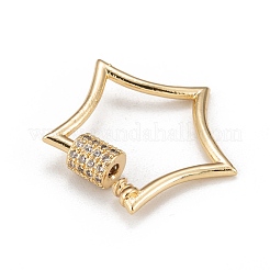 Латунь микропаве прозрачный кубический цирконий винт карабин брелоки ZIRC-T010-07G