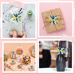 Selbstklebendes Geschenkpapier-Accessoire aus gelockten Polyesterschleifen&nbsp;DIY-WH20053-03B