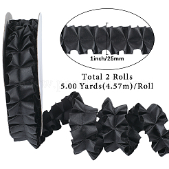 Плиссированная однотонная двухсторонняя отделка из полиэстерового кружева&nbsp;DIY-WH20002-138F