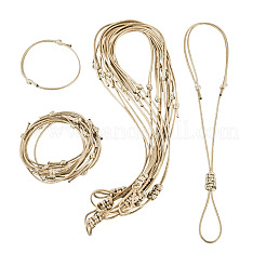 Ensembles collier et bracelet en cordon de polyester ciré coréen ajustable&nbsp;SJEW-TAC00008