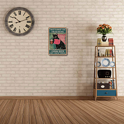 Старинный металлический оловянный знак&nbsp;AJEW-WH0157-046