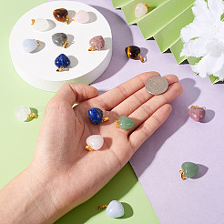 20шт 10 стиля натуральные подвески из драгоценных камней G-FW0001-39