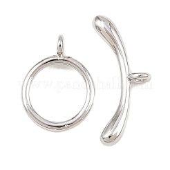 Кольцо из латуни Переключить застежками&nbsp;KK-G548-39P