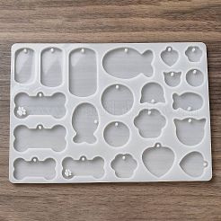 Кость/рыба/плоская круглая подвеска «сделай сам»&nbsp;DIY-G099-02A