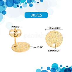 30 шт. фурнитура для сережек-гвоздиков из нержавеющей стали 304 STAS-UN0040-64