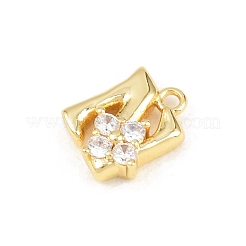 Breloques en laiton zircon cubique transparent&nbsp;KK-Z151-18G-N