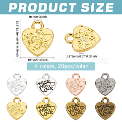 160 шт. 8 цвета подвески из сплава в тибетском стиле&nbsp;TIBEP-FG0001-15