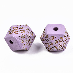 Расписные бусы из натурального дерева WOOD-T021-51C-07