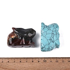Set di statuette di coniglietti in pietre preziose miste&nbsp;G-Q615-05