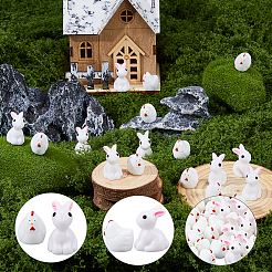 60 шт. 2 стиля смоляных кроликов и цыплят RESI-FH0001-67