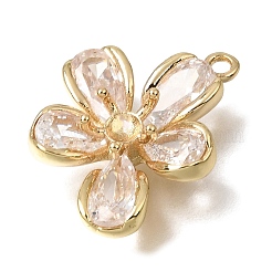 Ciondolo in ottone con pavé di zirconi cubici incastonati a cabochon&nbsp;CU-CBAC809-05G