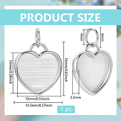 1 шт. 925 оправы для подвески из стерлингового серебра в форме кабошона STER-BC0003-53P