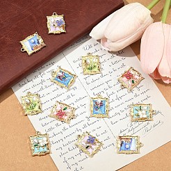 12шт 6 стиля подвески из сплава с эмалью FIND-YW0007-49