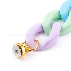 Catena della cassa del telefono in acrilico verniciato a spruzzo arcobaleno&nbsp;X-HJEW-JM00441