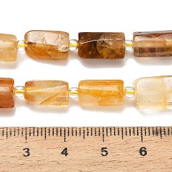 Natürlicher gelber hämatoider Quarz/goldene Heilerquarz-Perlenstränge&nbsp;G-F836-B03-01