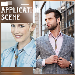 2 шт. 2 стиля регулируемый винтажный галстук-боло из искусственной кожи&nbsp;NJEW-GF0001-12AB-02