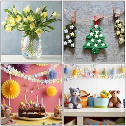 20шт 5 цвета непрозрачные акриловые бусины&nbsp;ACRC-CJ0001-01