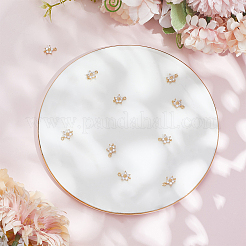 10 pz. Ciondolo con connettore a forma di fiore in ottone con vetro&nbsp;KK-BBC0023-73