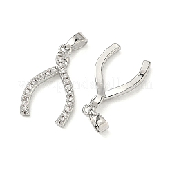 Латунные микропаве прозрачные подвески с фианитом&nbsp;KK-H254-13P