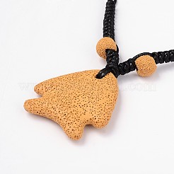 Ожерелья подвески из вулканической породы рыбы&nbsp;NJEW-D206-02