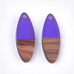 Pendentifs en bois de résine et de noyer&nbsp;RESI-S358-18G