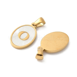 Натуральный ракушечный овал с инициалами STAS-I351-23G-O