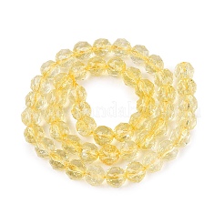 Brins de perles de verre transparentes craquelées&nbsp;GLAA-Q108-02A-15