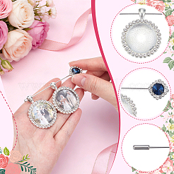 Kit per la realizzazione di spille da bavero con strass in lega di zinco&nbsp;JEWB-NB0001-31B