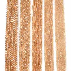 FilI di perline in vetro placcato&nbsp;EGLA-A044-T4mm-B23