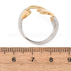 Anelli polsini aperti in acciaio inossidabile 304 per donna&nbsp;RJEW-K321-01E
