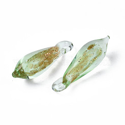 Ручной работы подвески золотые бусины песка LAMP-S194-023D