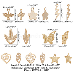 80шт 8 стильные латунные подвески KK-FH0002-12