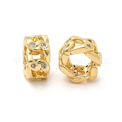 Реечное покрытие латунь микро паве кубический цирконий европейские бусины KK-C010-23