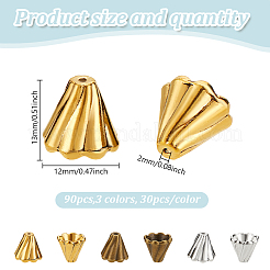 90 шт. 3-х цветные бусины в тибетском стиле FIND-GO0003-36