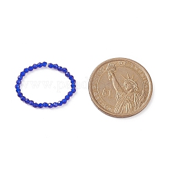 8個 8色 キラキラガラス ラウンドビーズ ストレッチリングセット 女性用  ミックスカラー  usサイズ8（18.1mm）  1pc /カラー&nbsp;RJEW-JR00539