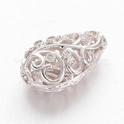 Латунные микро проложить кубического циркония бусы&nbsp;ZIRC-K031-02-M