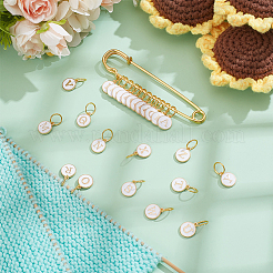 26 шт. сплав эмали кулон фиксирующие маркеры петель HJEW-BC00084