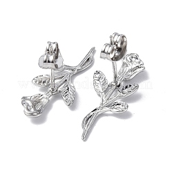 Некорневая нержавеющая сталь 304 серьги-гвоздики «Цветок жизни» для женщин EJEW-F300-08P