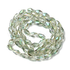 Прозрачные стеклянные бусины гальваническим пряди&nbsp;GLAA-K064-03B-HR02