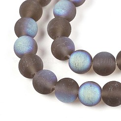 Perles de verre dépoli transparent&nbsp;LS-GLAA-T032-T8mm-MBB02